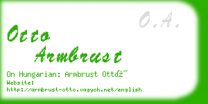 otto armbrust business card